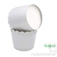 Lesirit Solid color Paper Baking Cups  Standard Size Cupcake Liners Wrappers for Birthday Party Wedding Baby Shower Baking Decoration (72  Light Grey) - B0711CZB2L
